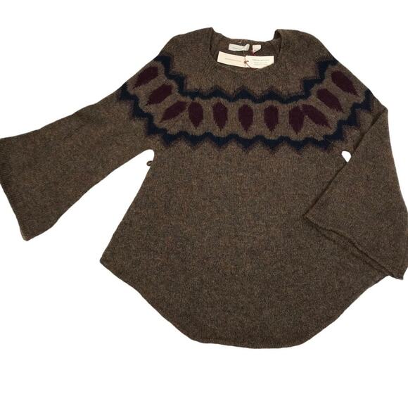 ANTHROPOLOGIE Mohair Wool Blend Sleeping On Snow Sweater-Tunic Women S Boho NWT - Picture 5 of 14